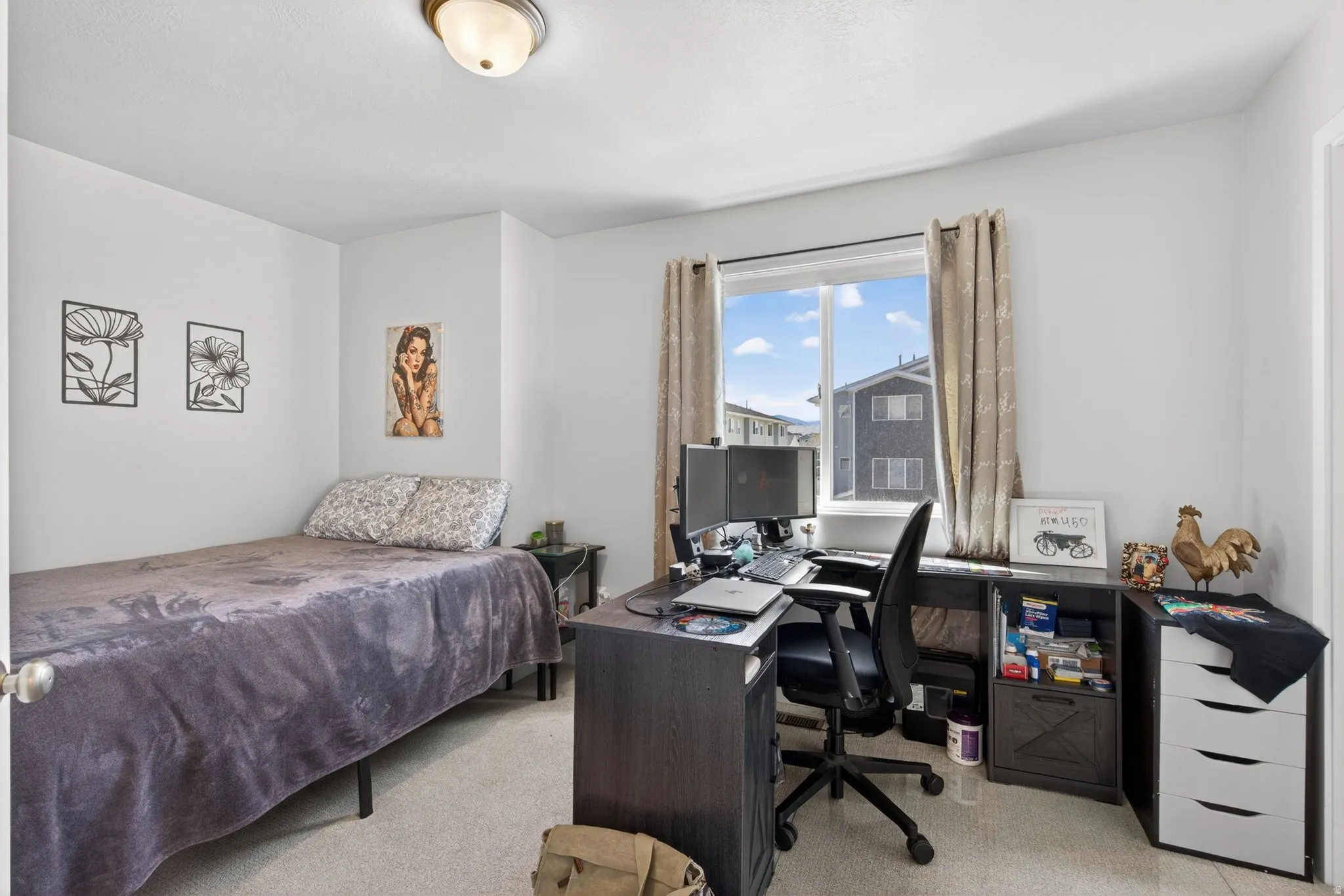 Bedroom with a desk