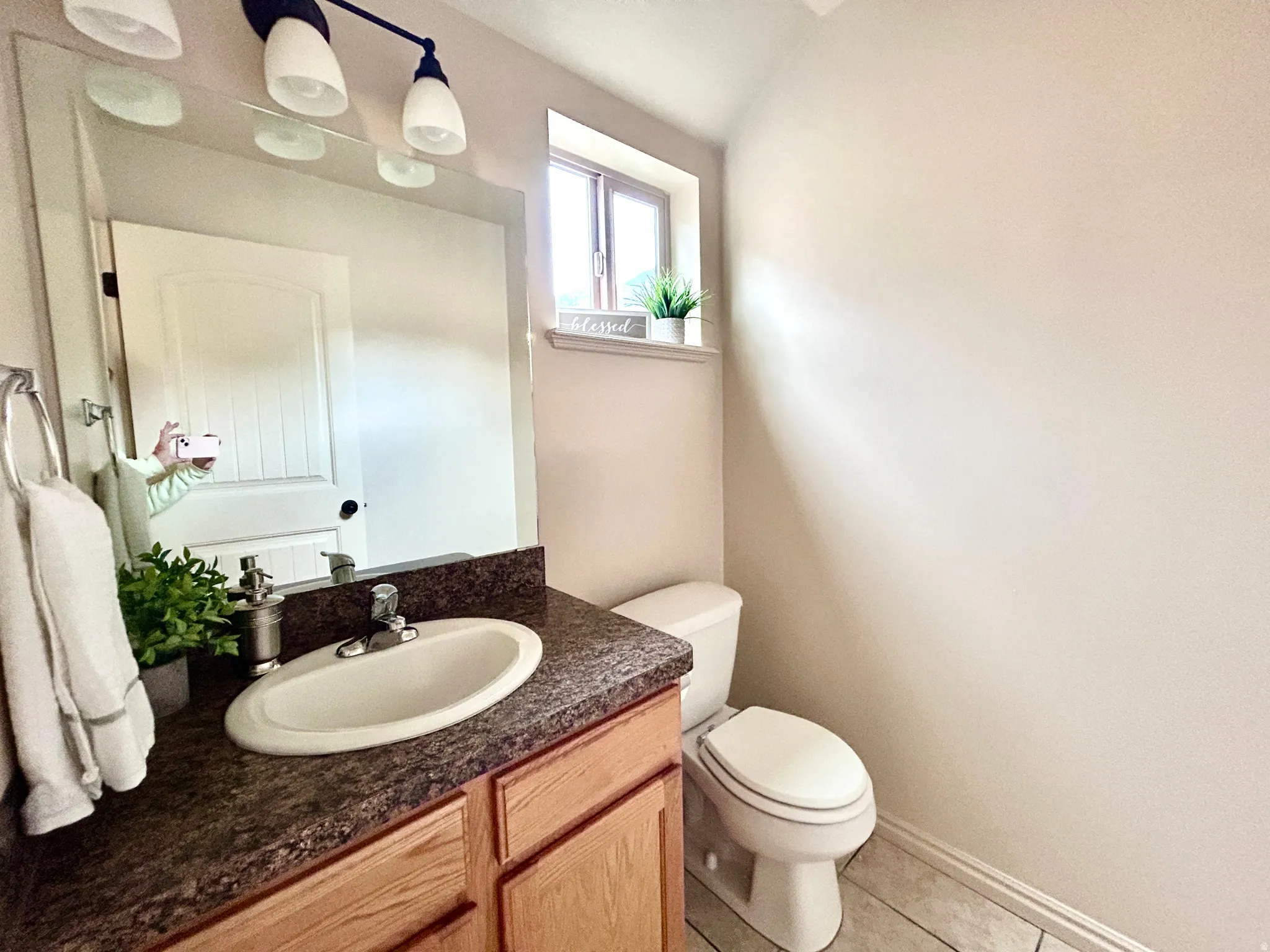 Half-bath off the kitchen.