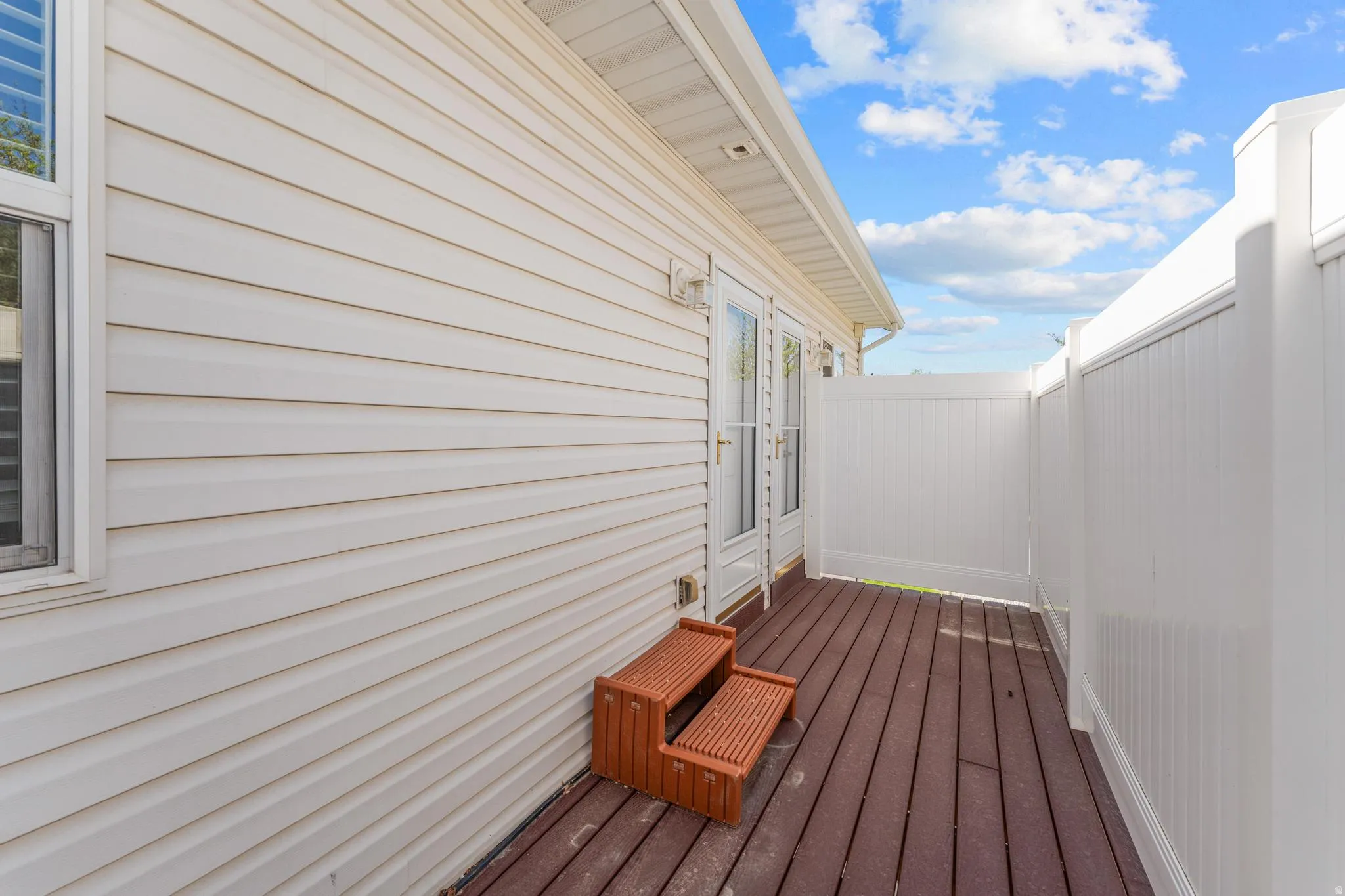 Fenced in private deck