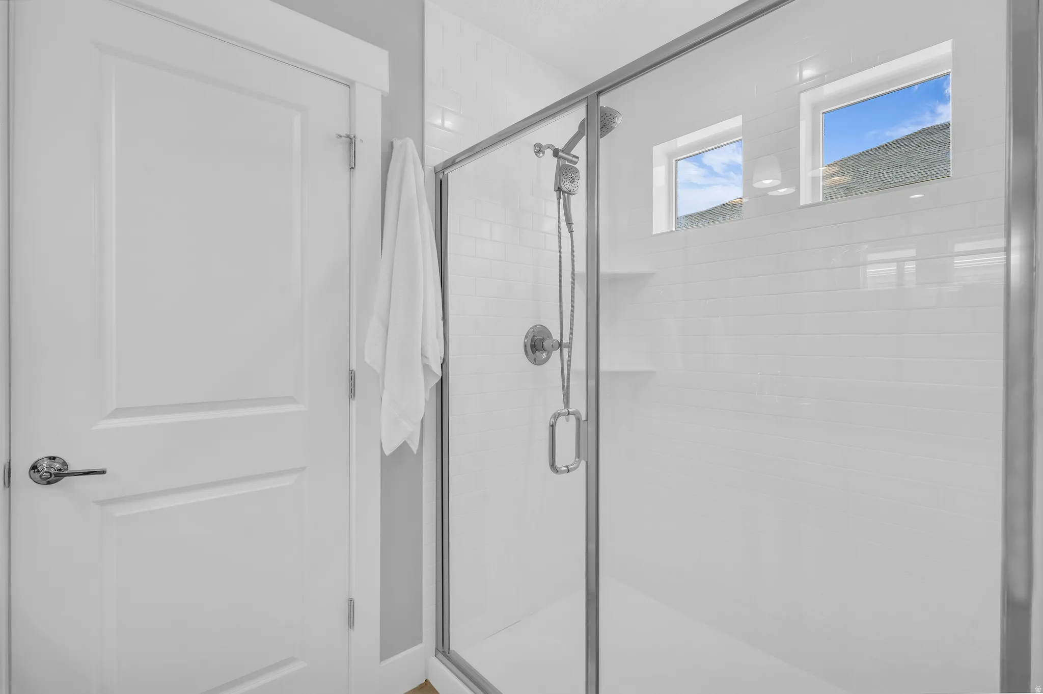 Bathroom featuring a stall shower