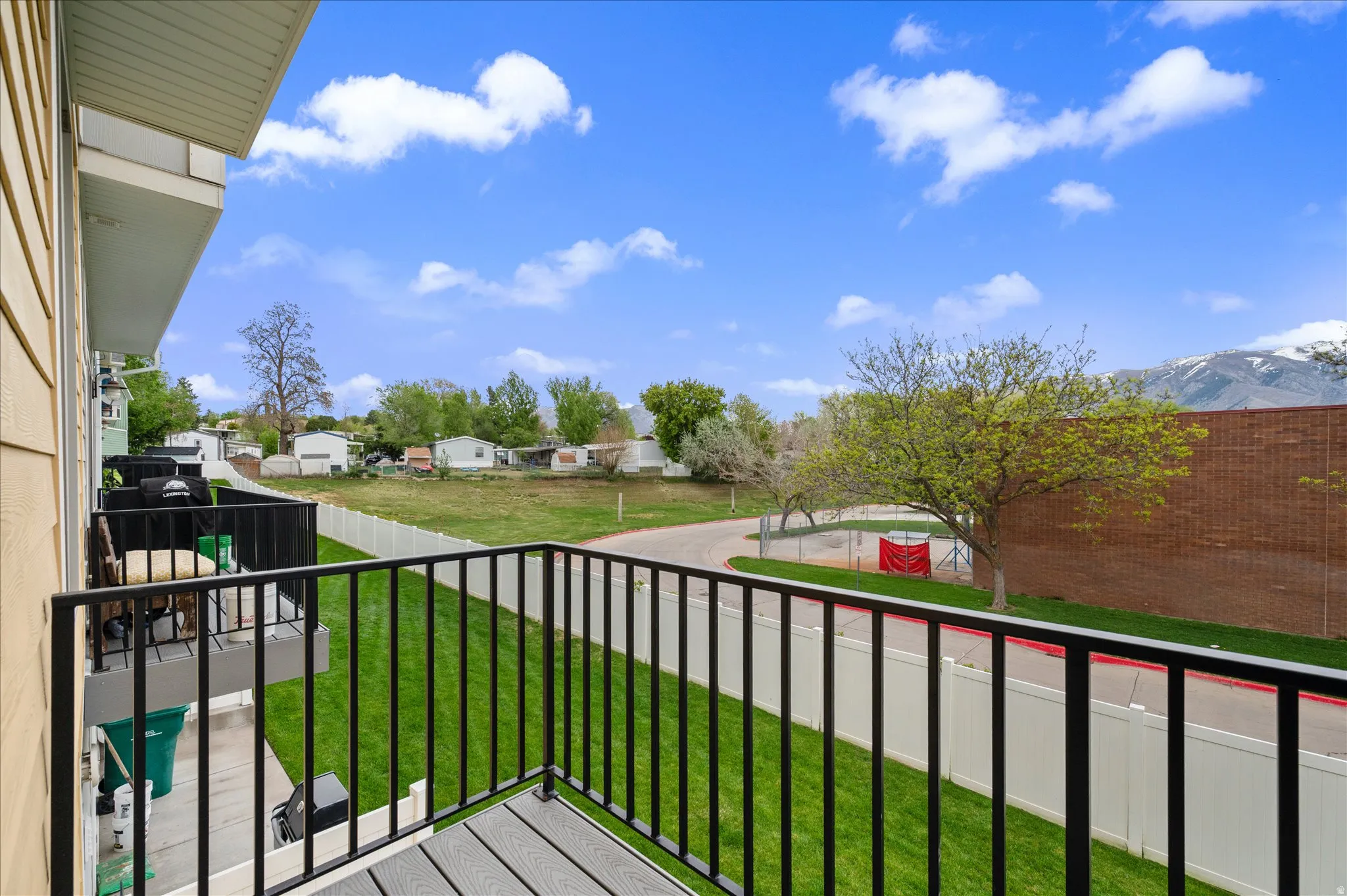 Balcony featuring a residential view
