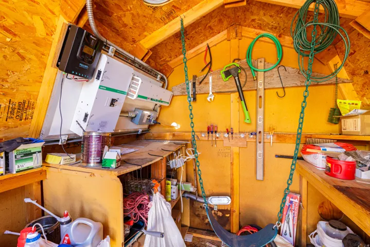 Off-Grid Power System: Professional solar inverter and battery setup for self-sufficient living.