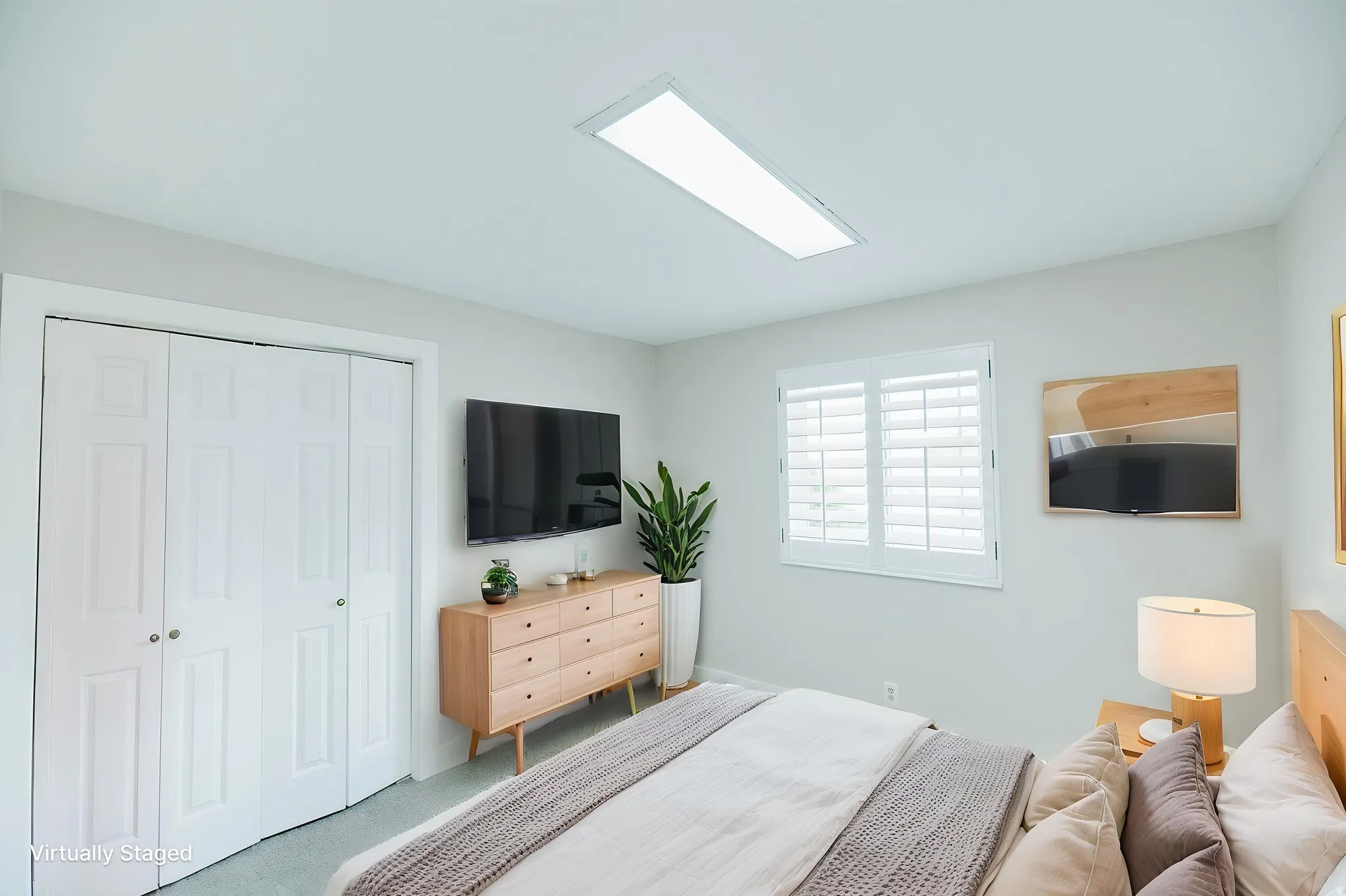 Bedroom with a closet and carpet floors