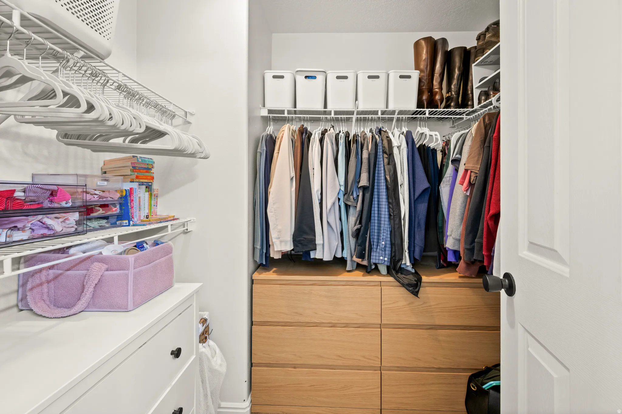 View of walk in closet