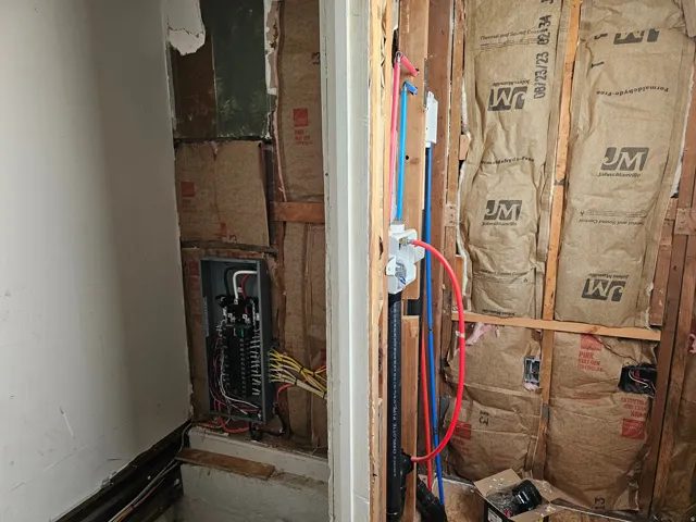Utility room with electric panel