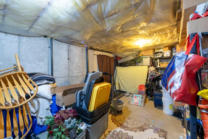 View of unfinished basement