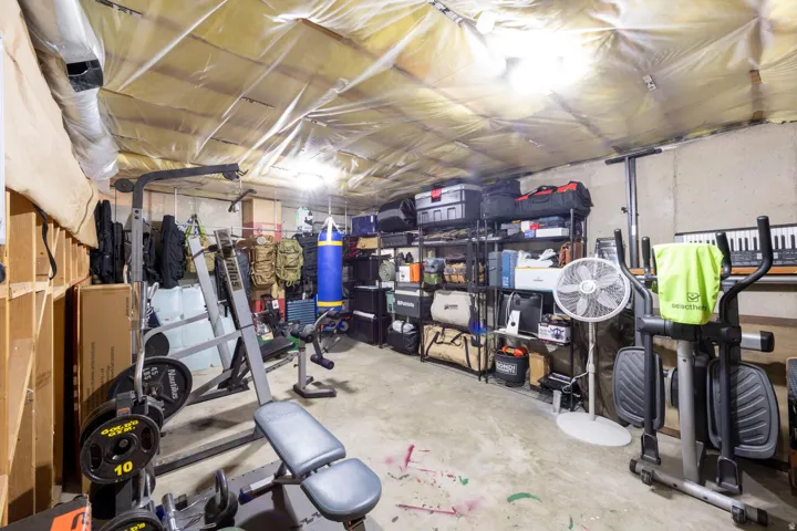 View of below grade area storage