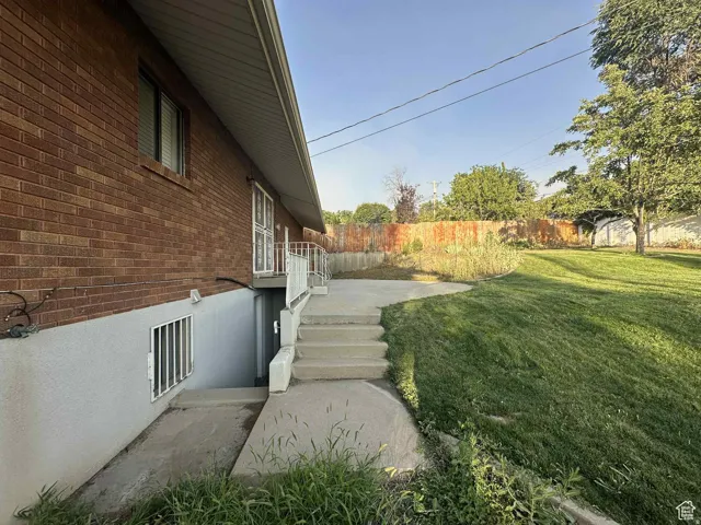 View of fenced yard