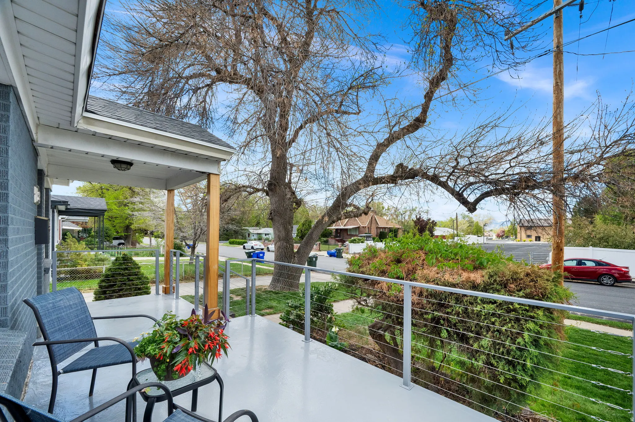 Patio with a residential view