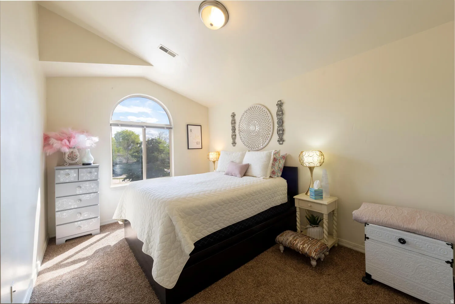 #2 bedroom with vaulted ceiling