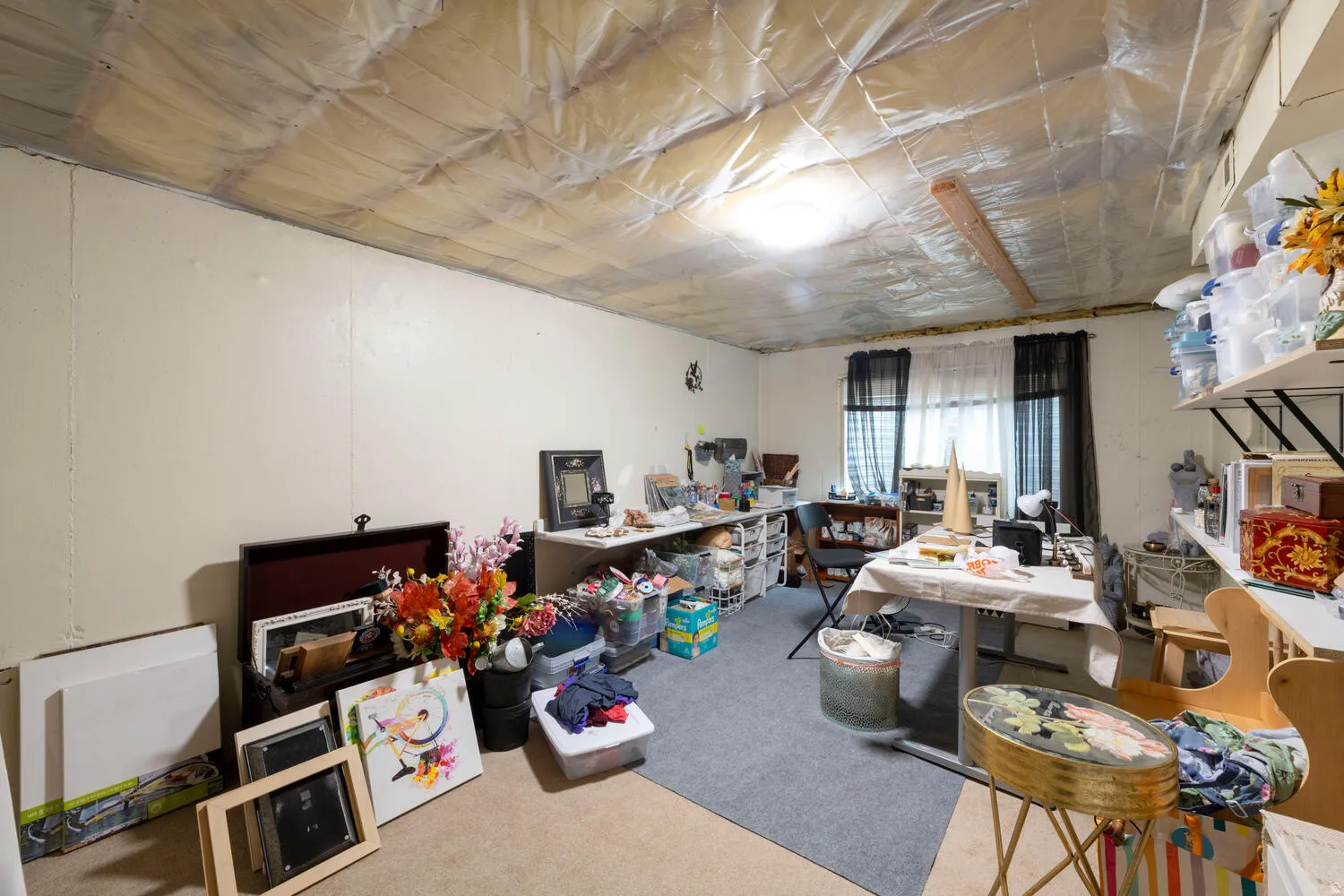 Unfinished basement good for storage