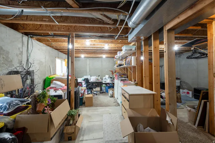 View of unfinished basement