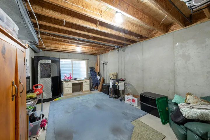 View of unfinished basement