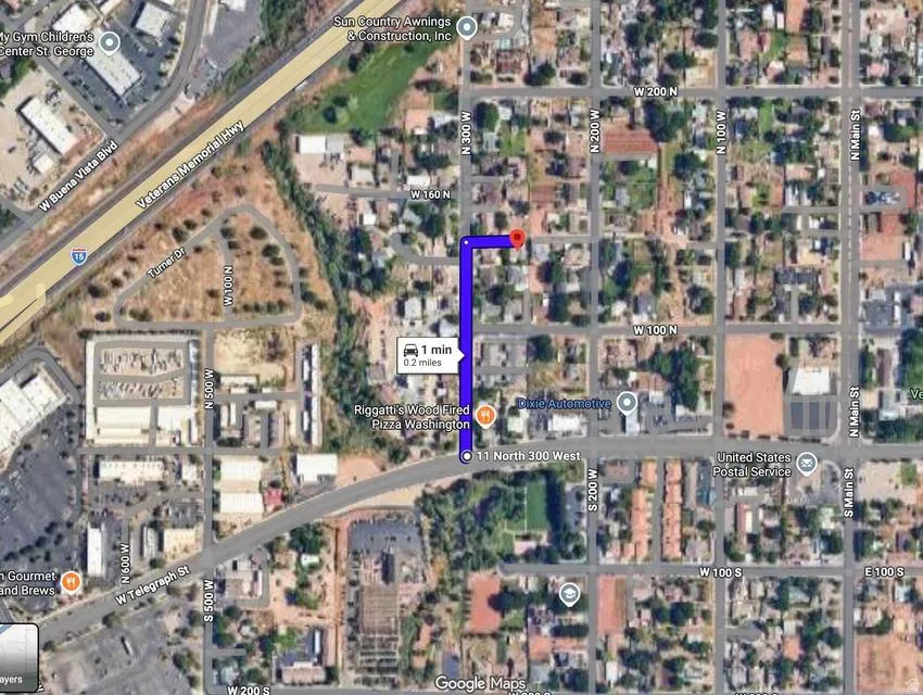Aerial view of property's location