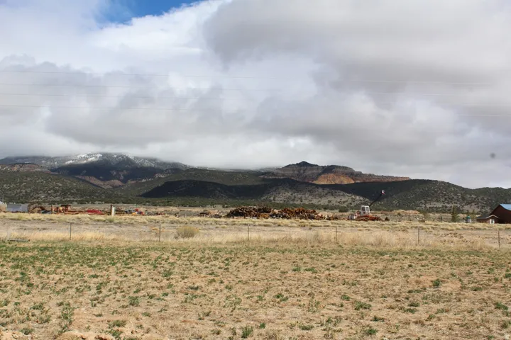 View of mountain background with rural landscape