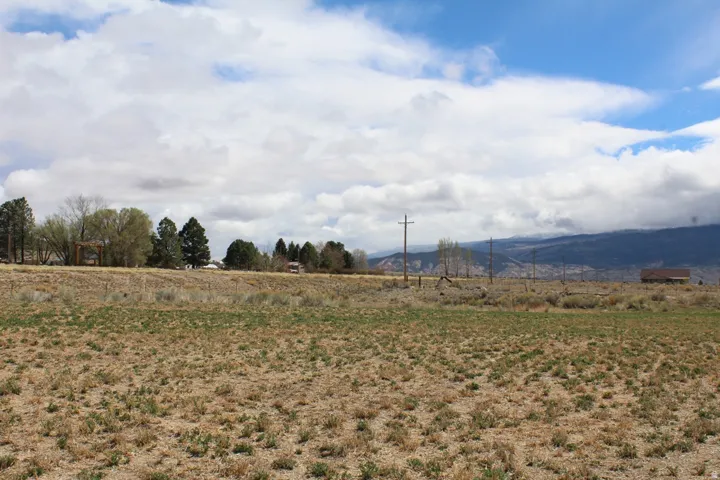View of mountain background with rural landscape