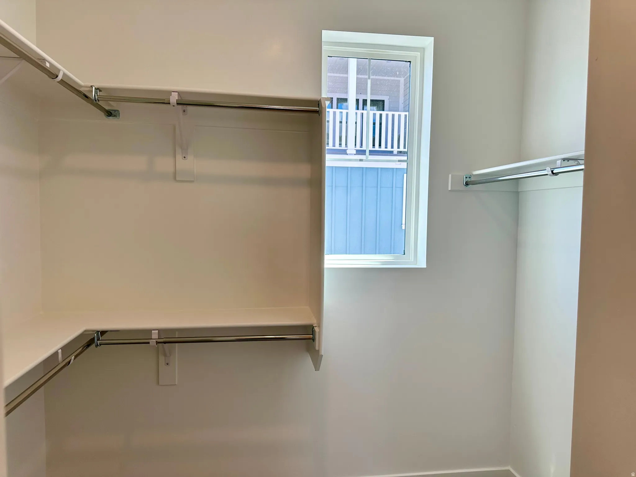 Spacious walk-in closet