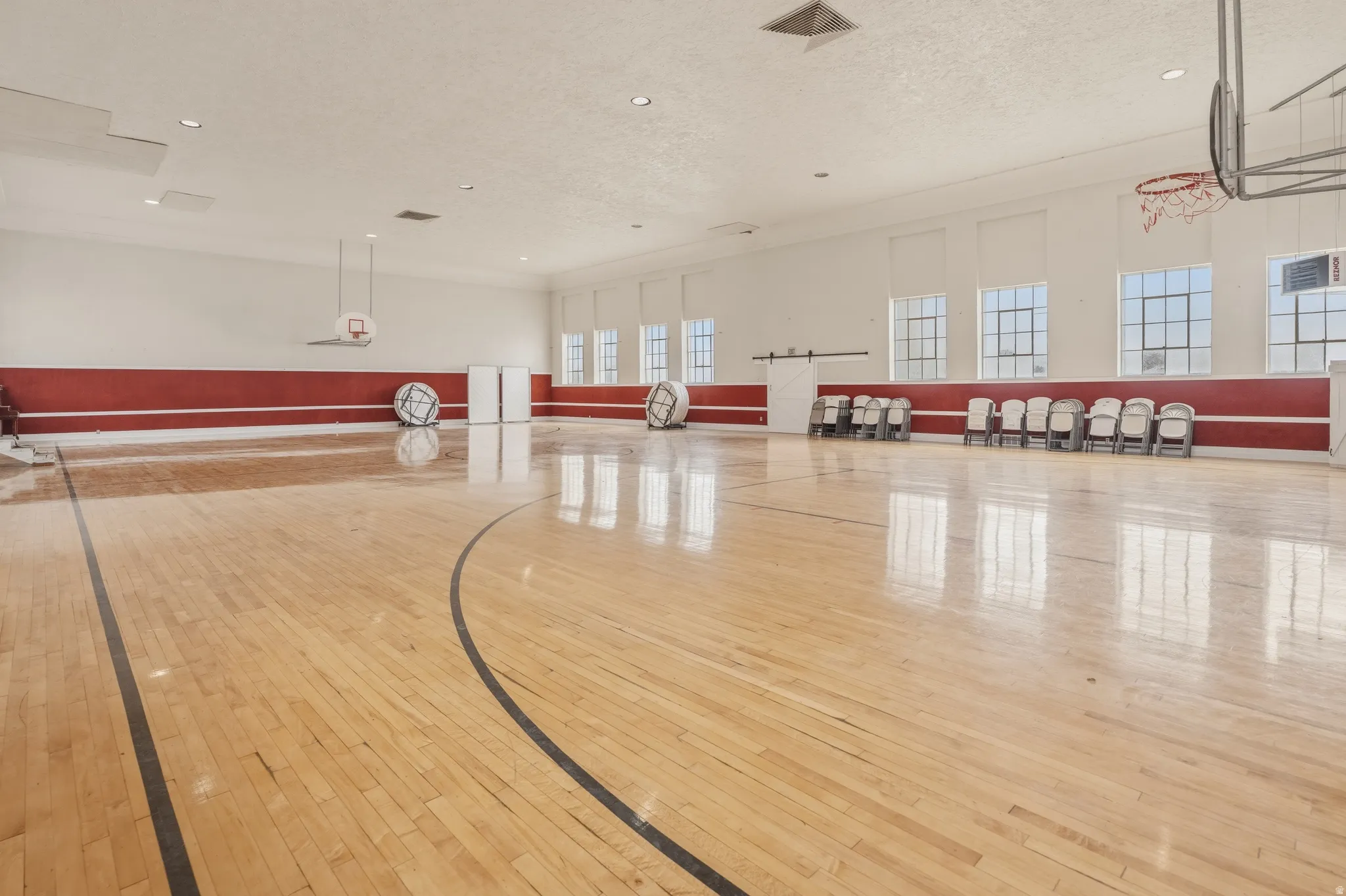 View of basketball court featuring community basketball court