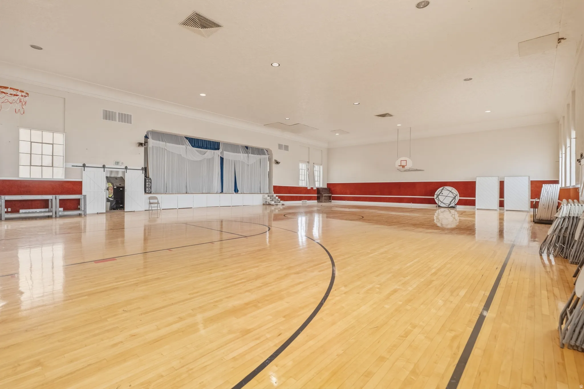 View of basketball court with community basketball court