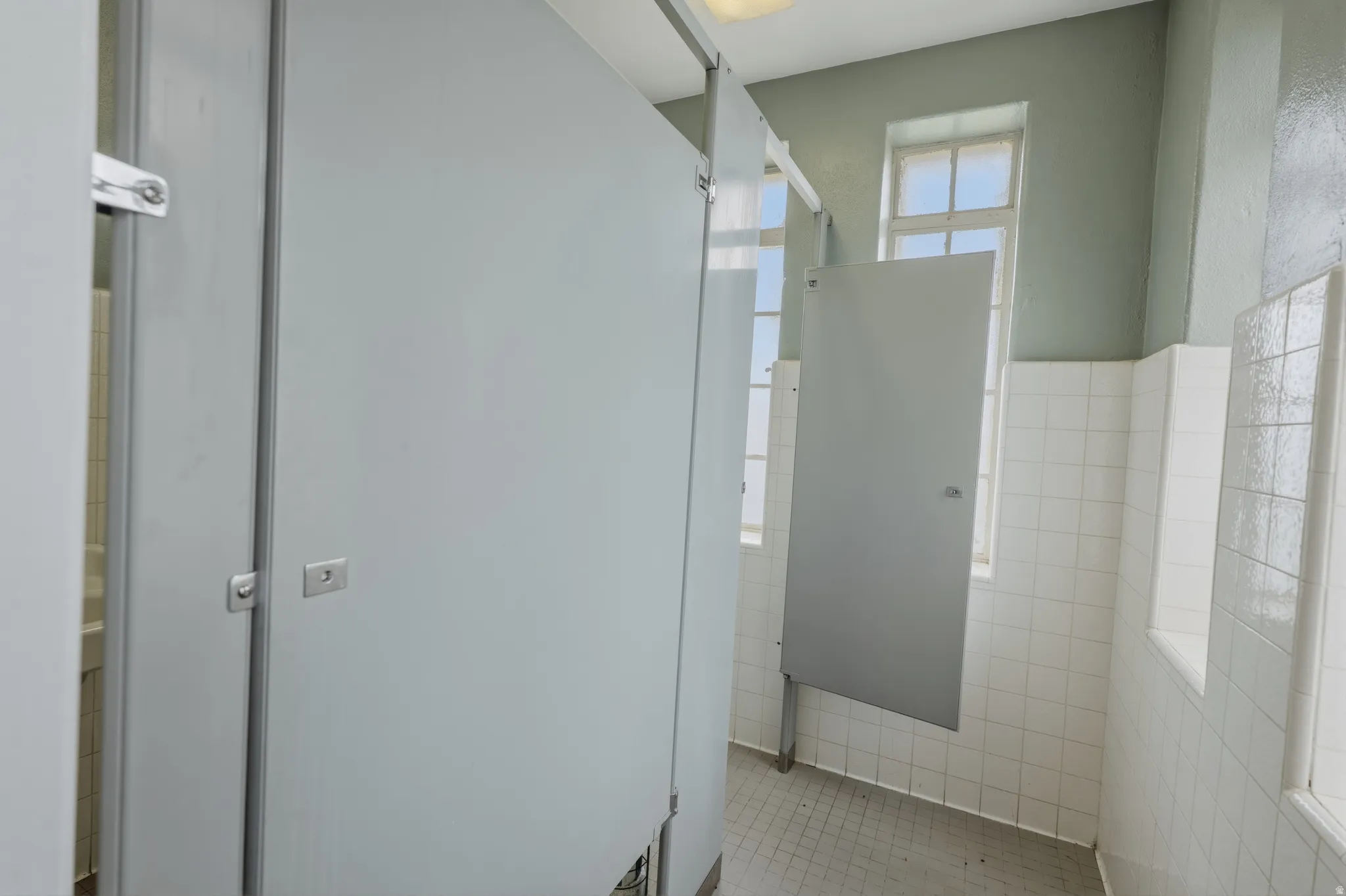 Bathroom with tile walls