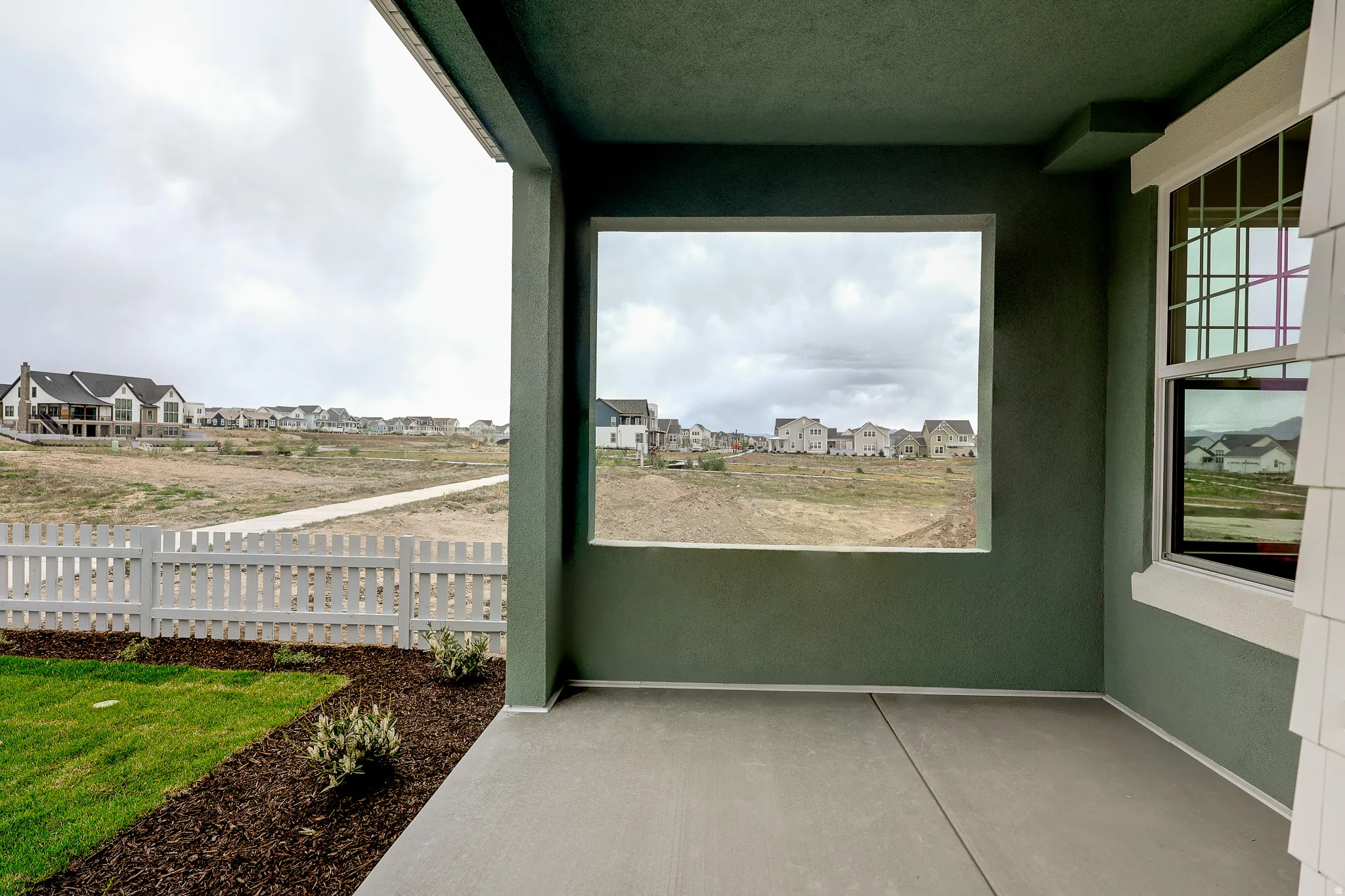 View of covered front porch