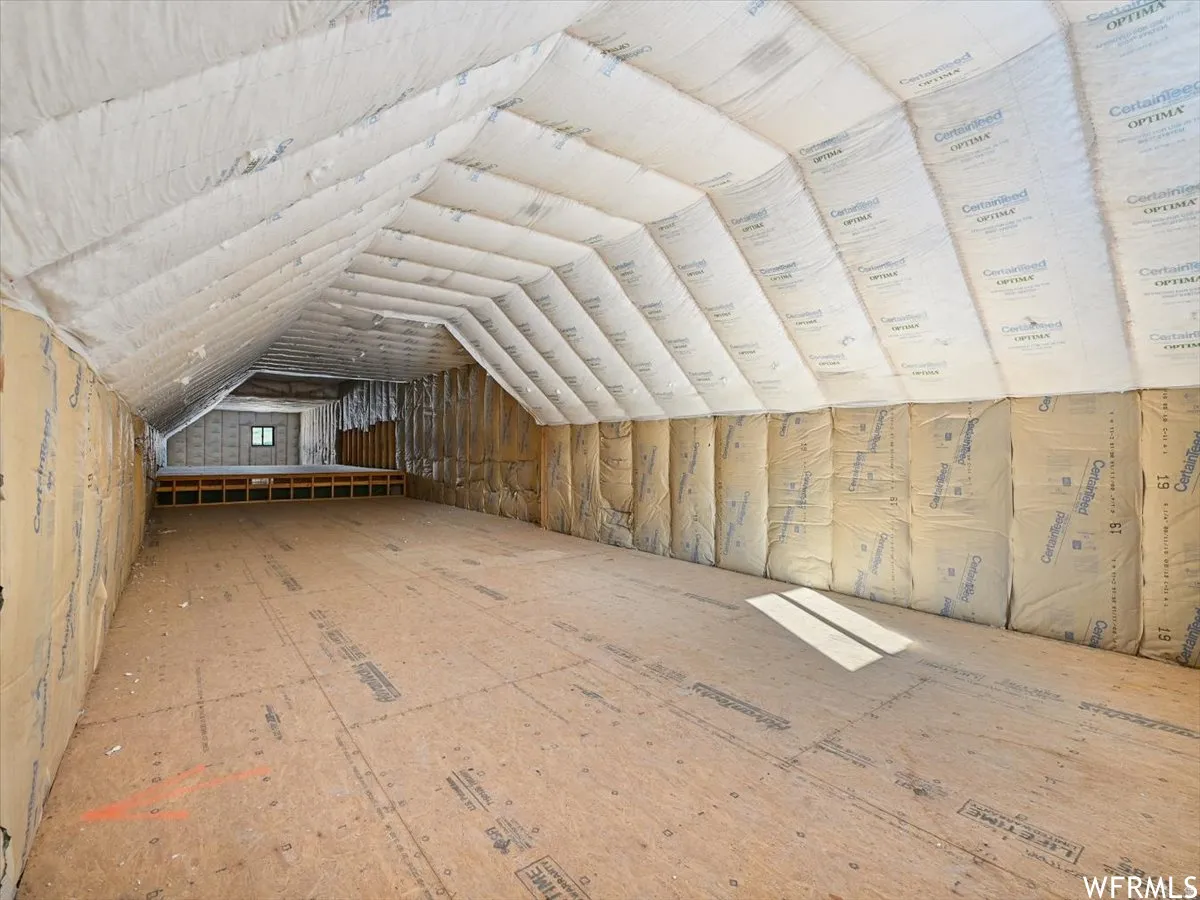 View of space above garage