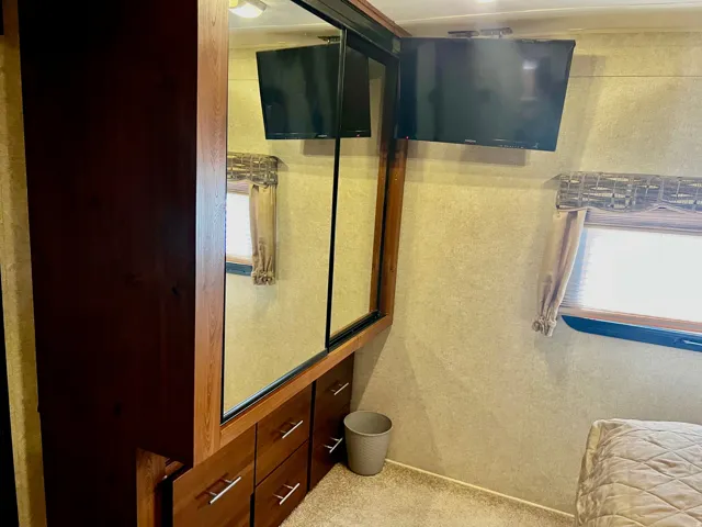 Bathroom with carpet floors