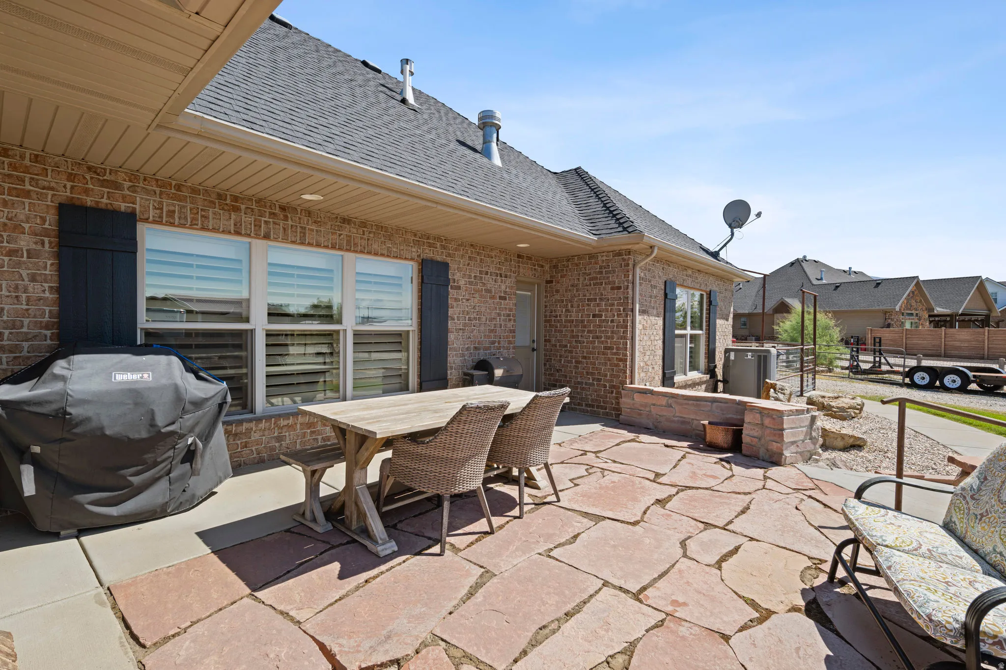 View of patio / terrace with outdoor dining area and grilling area
