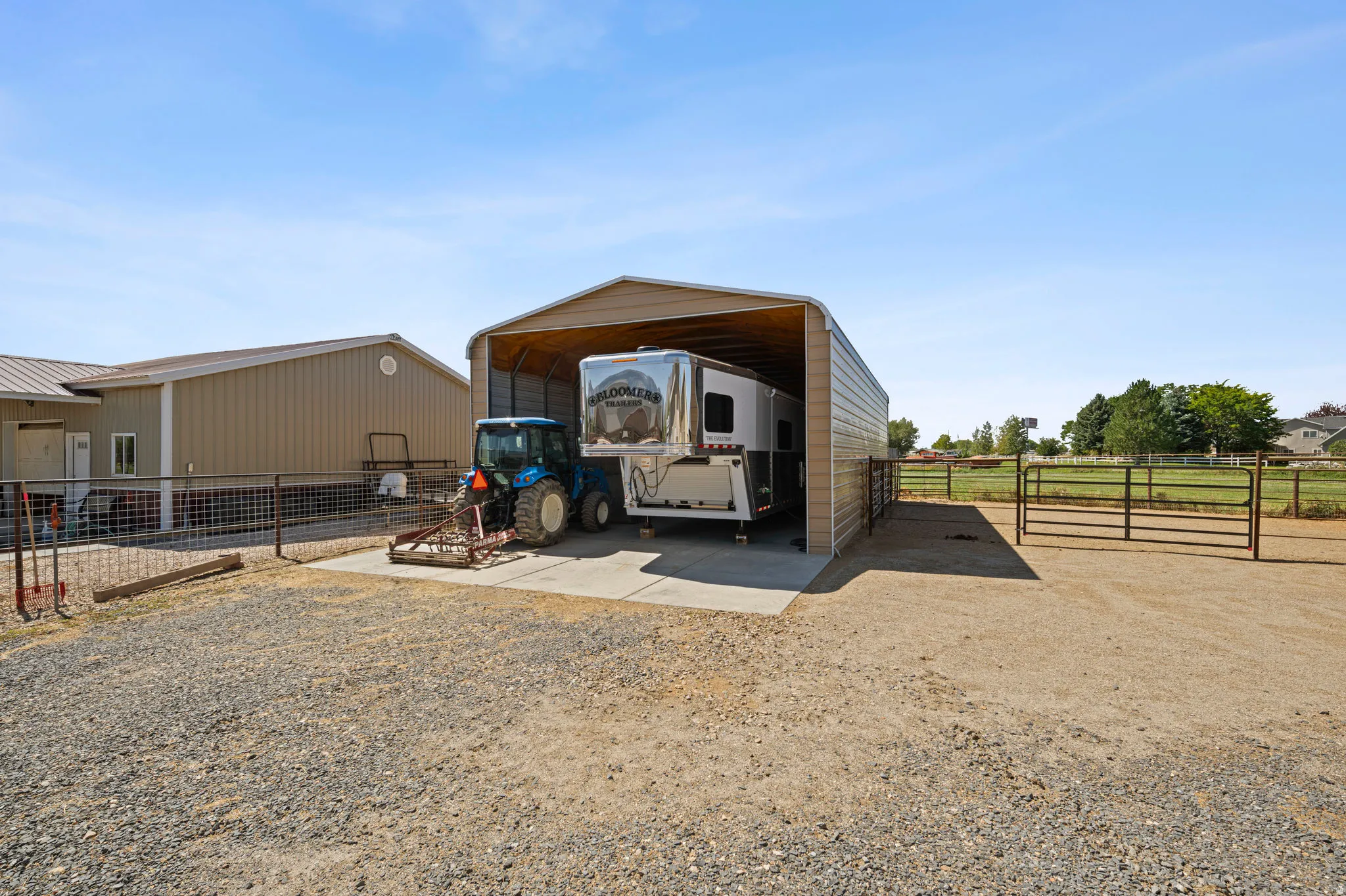 View of parking with a carport