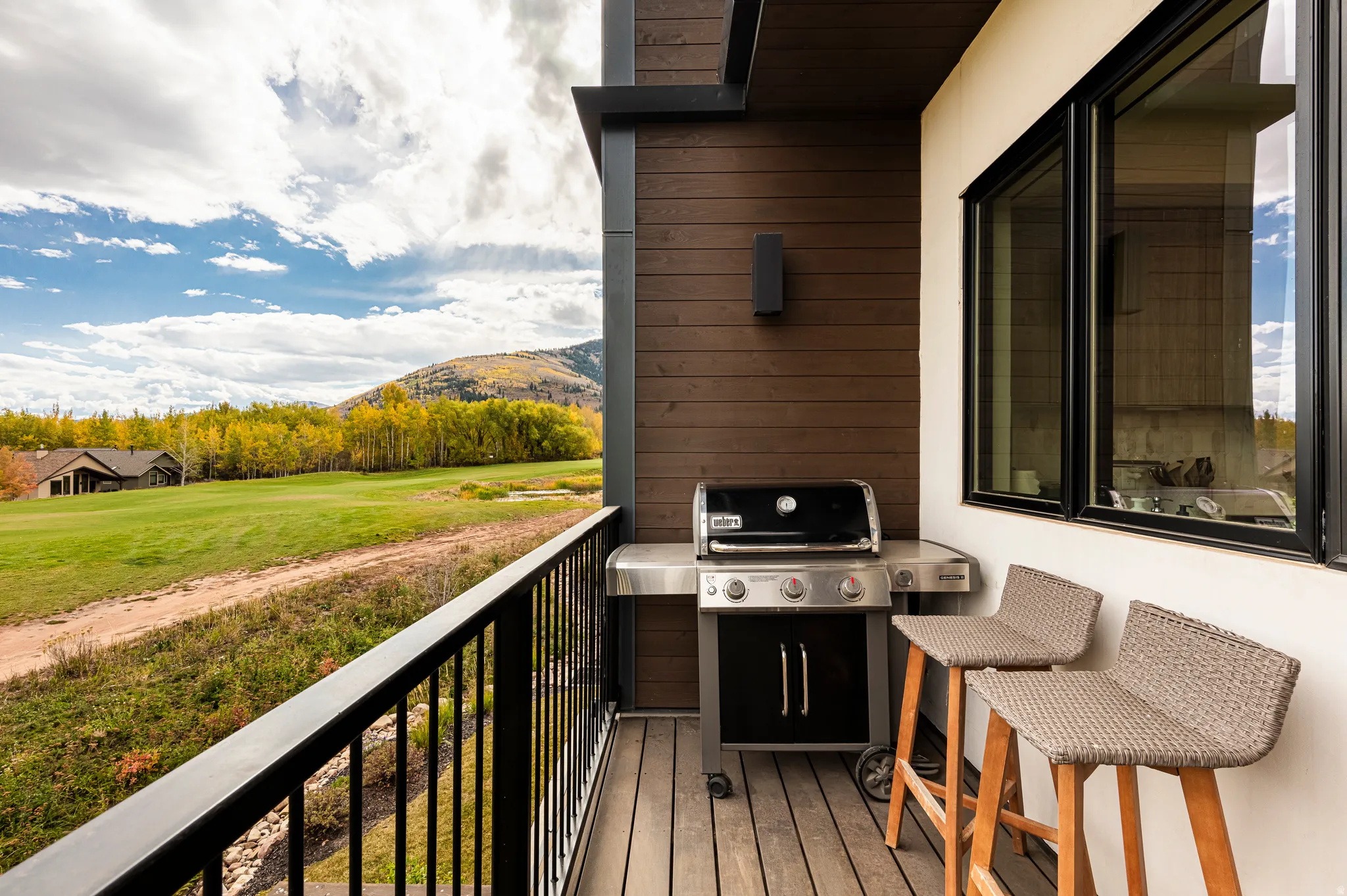 View of wooden deck