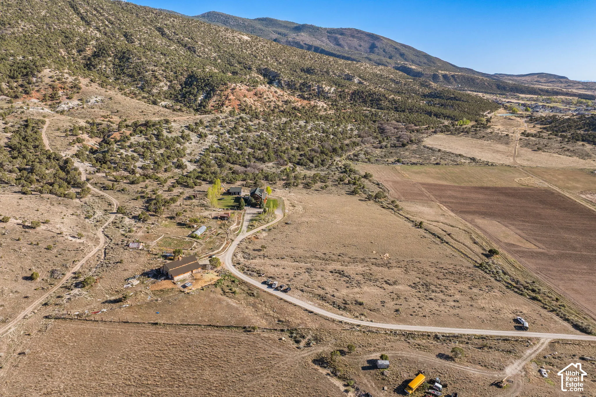 View looking S towards BLM and Manti-La-Sal National Forest