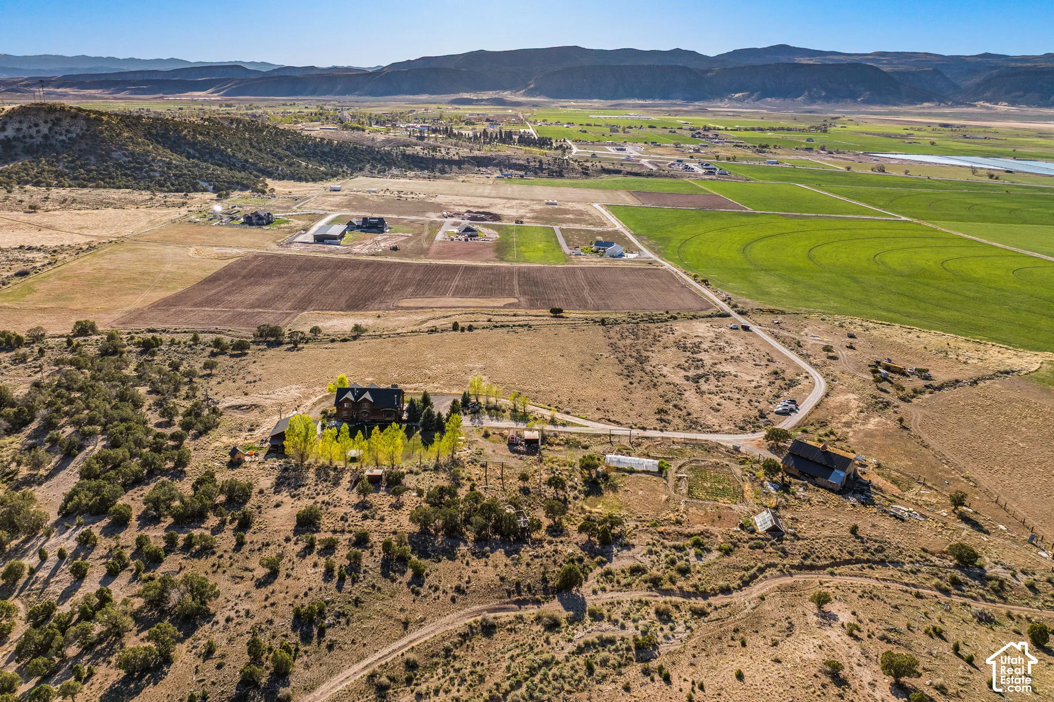 View looking W towards the beautiful town of Manti