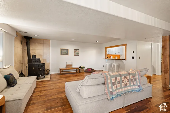 Large great room with coal/wood burning stove. Separate basement entrance, ideal for ADU