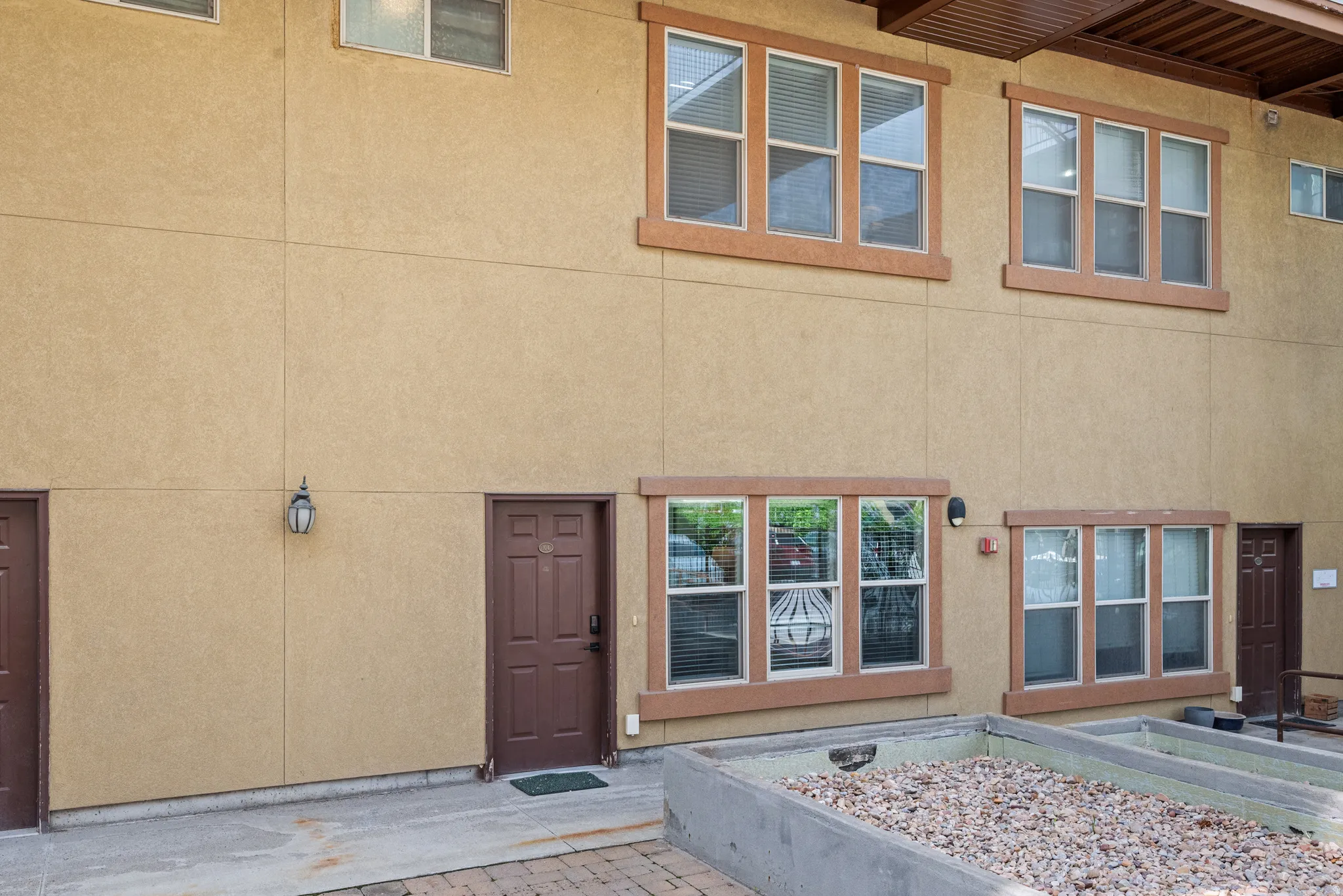 Entrance to property featuring a patio
