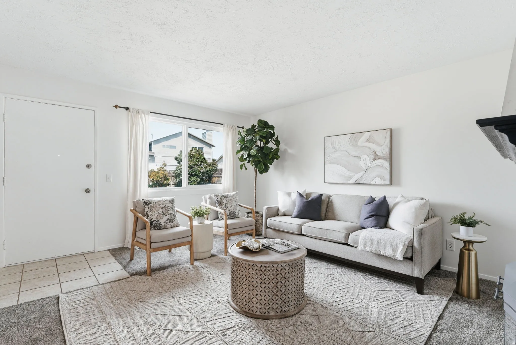Living area with baseboards