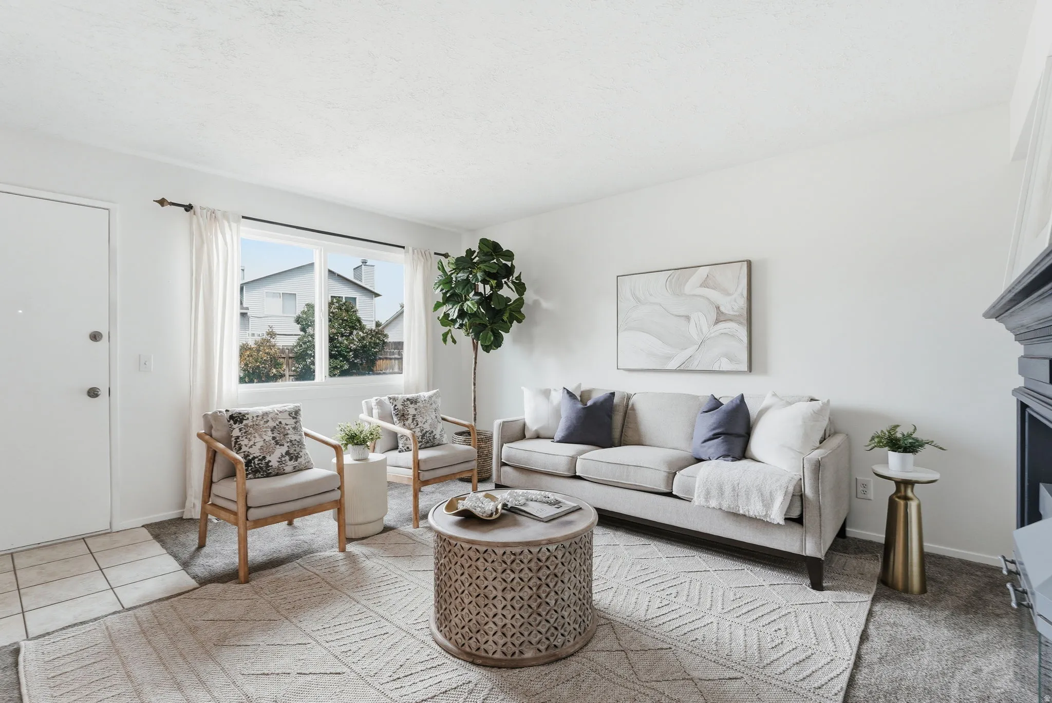 Living room with baseboards