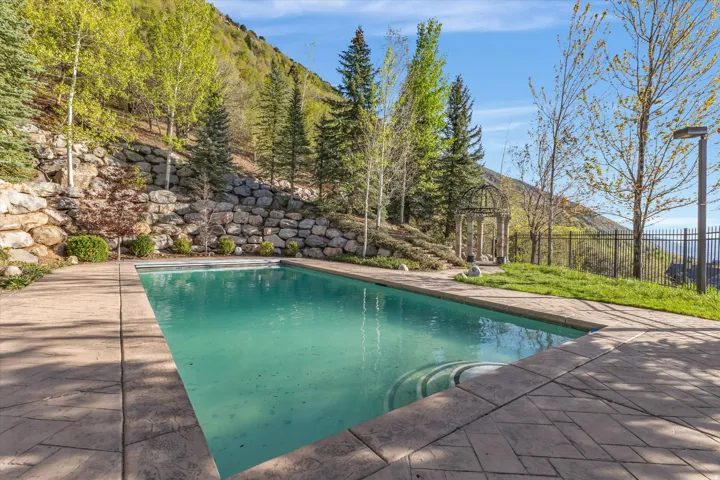 View of pool featuring patio surround