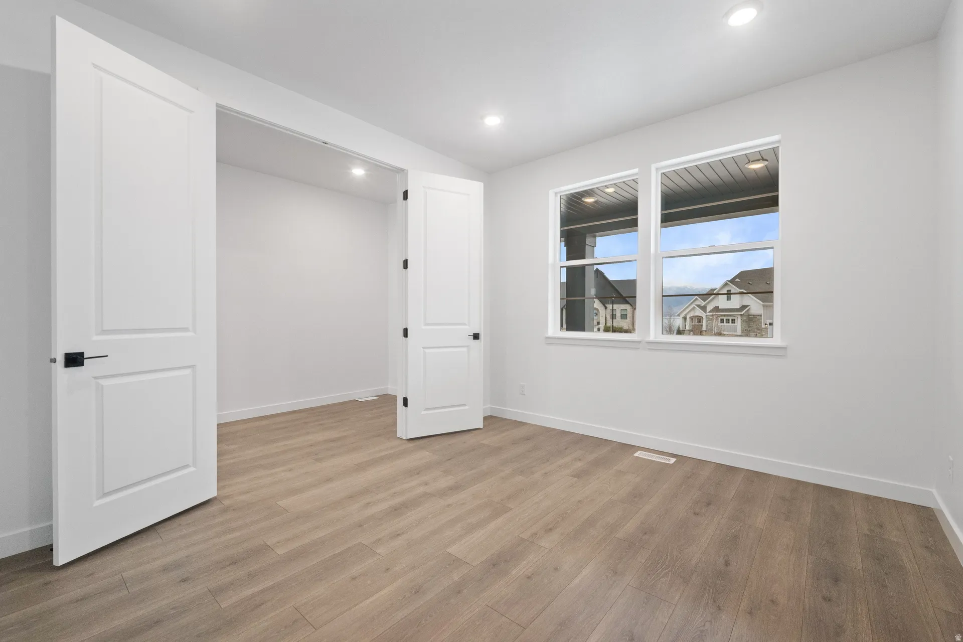 Office with French doors and amazing views.