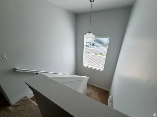 Stairway with baseboards