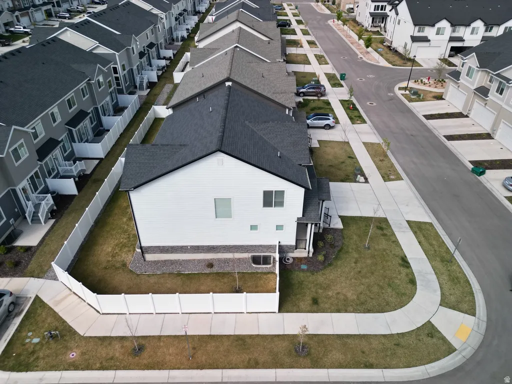 Aerial view of residential area