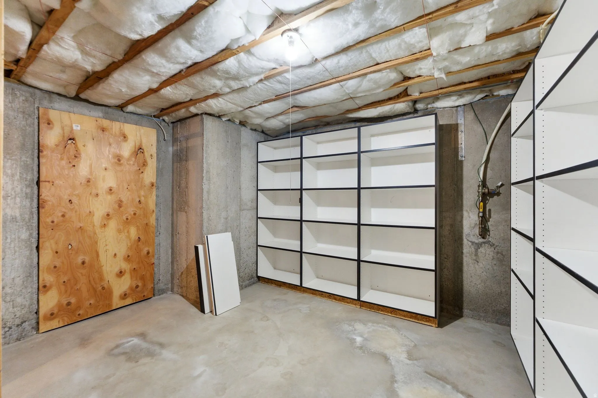 View of unfinished basement