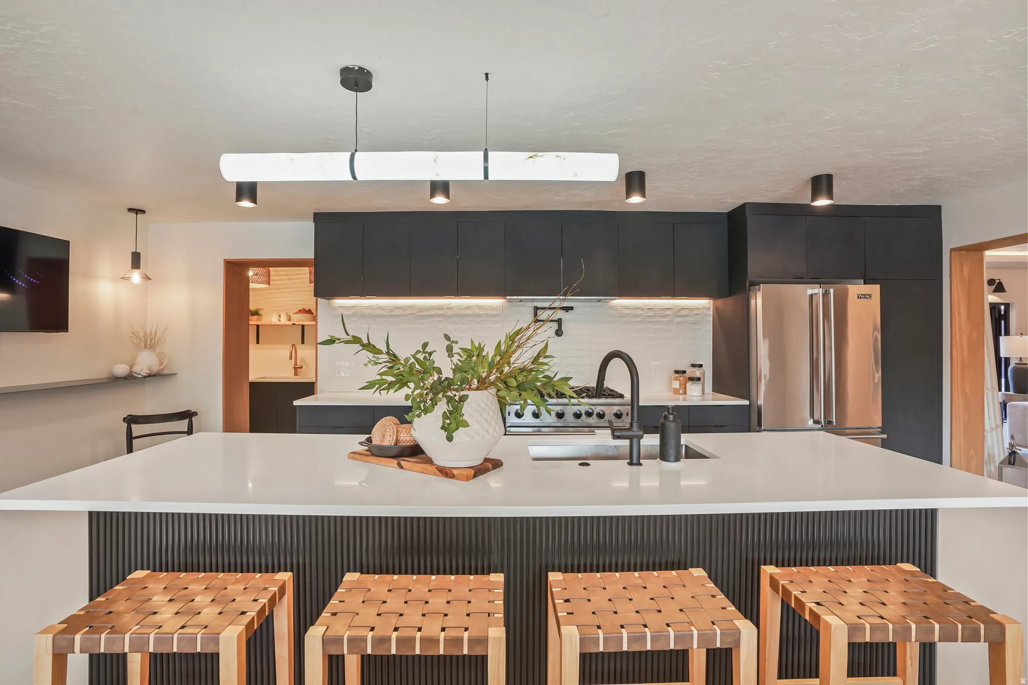 BAR AREA AND KITCHEN WITH BUTLER PANTRY