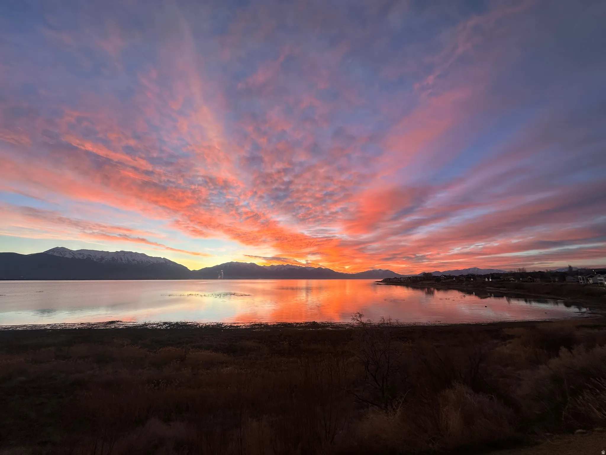 Water view featuring a mountainous background