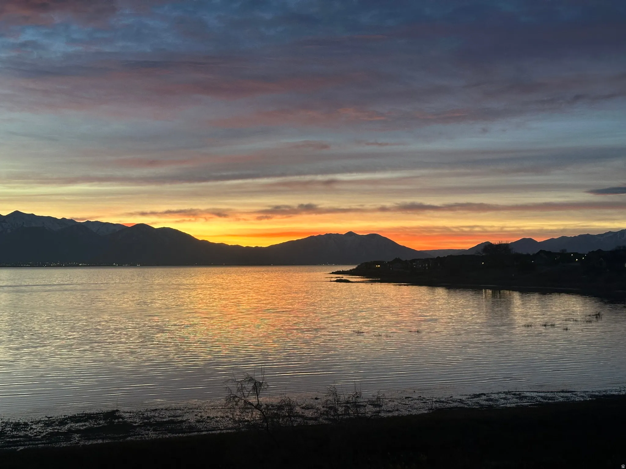 Water view with a mountain backdrop