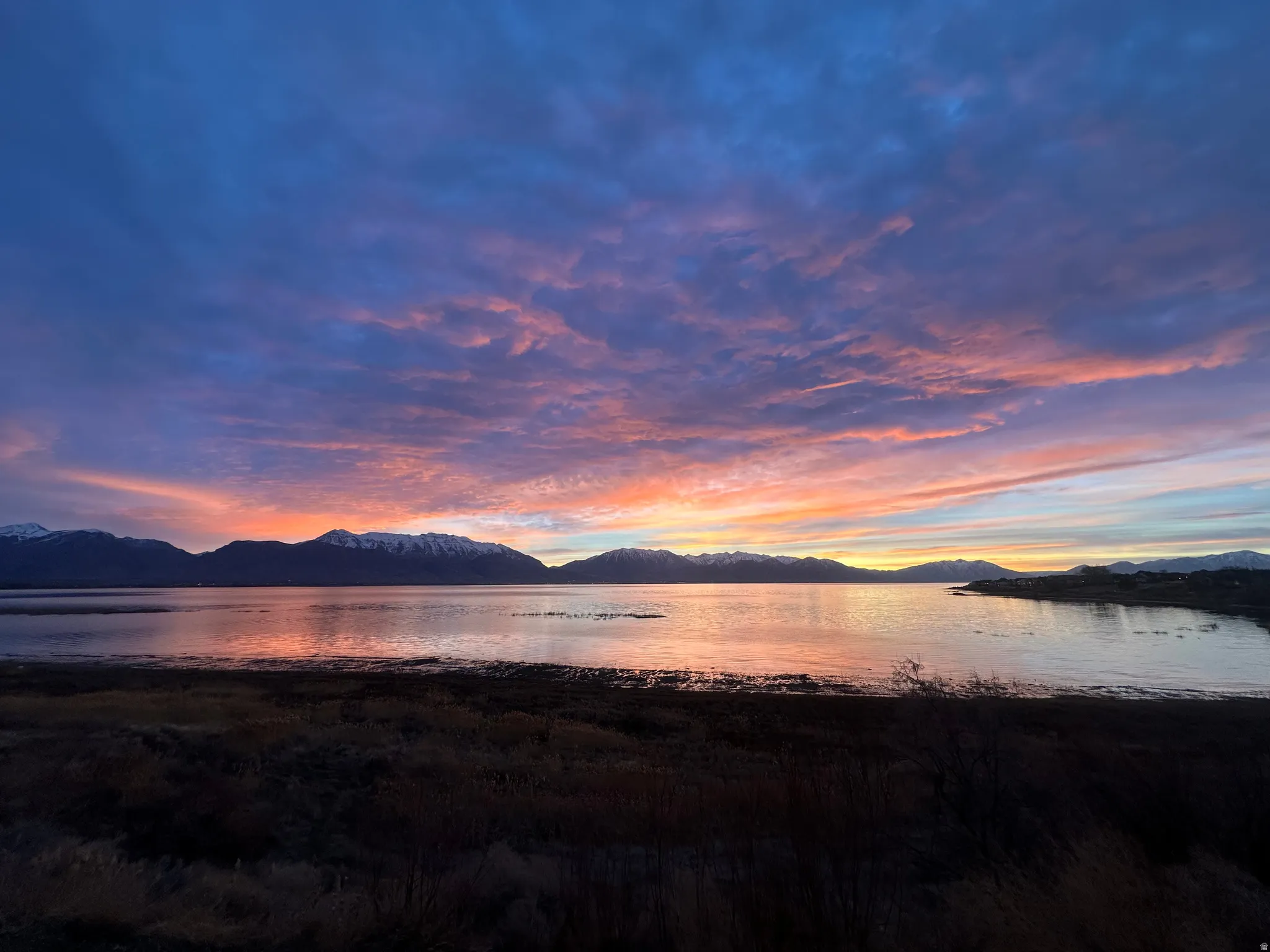 Water view featuring mountains