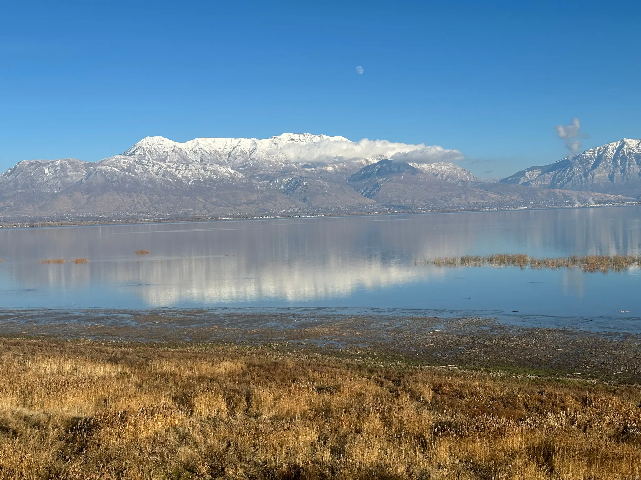 Water view featuring mountains