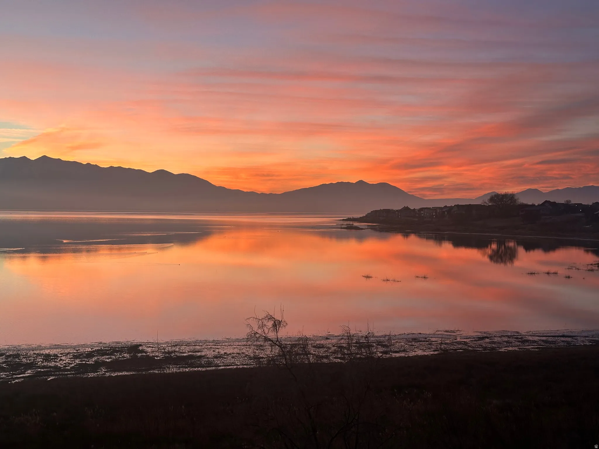 Water view with mountains
