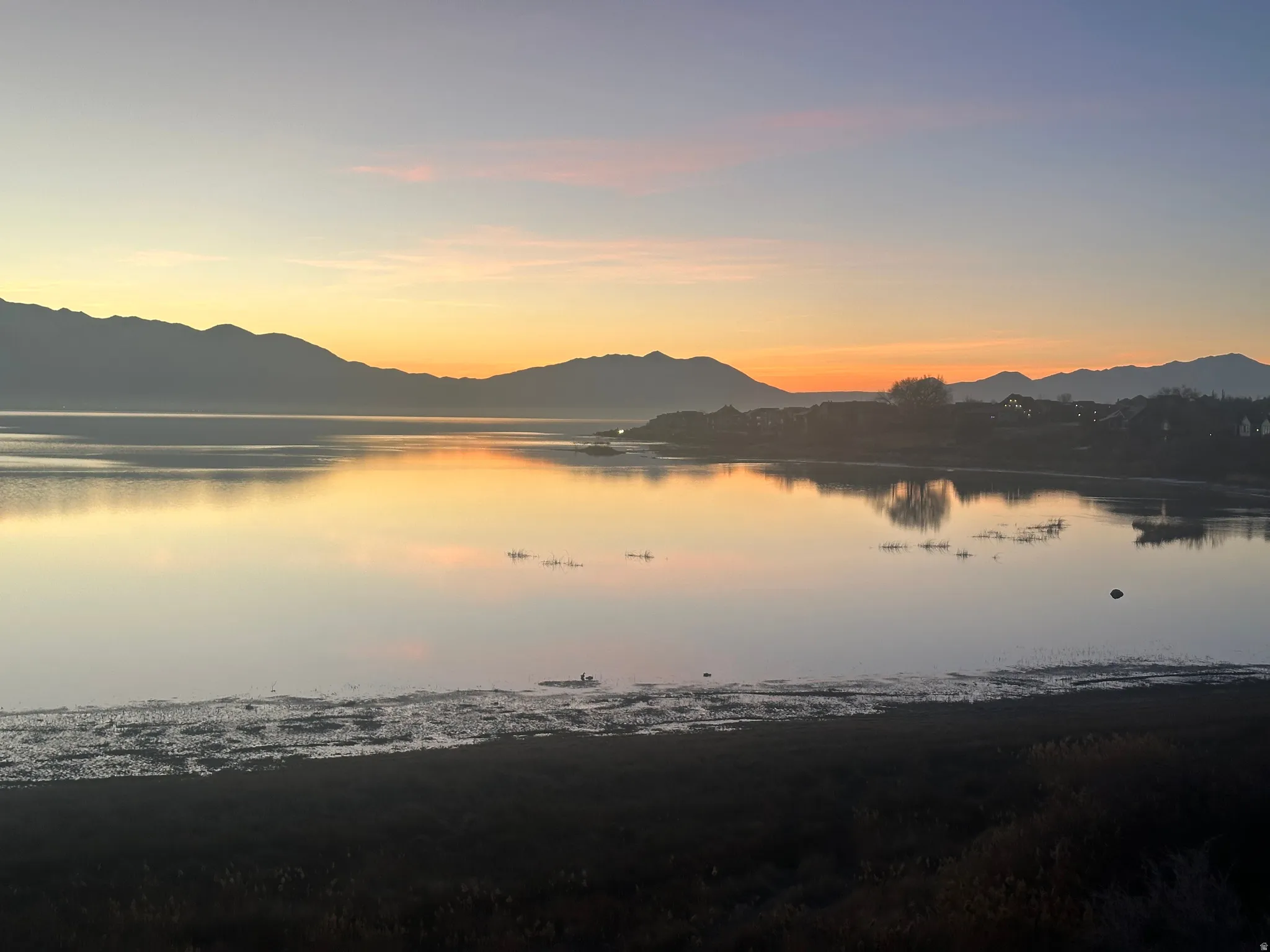Water view with a mountain backdrop