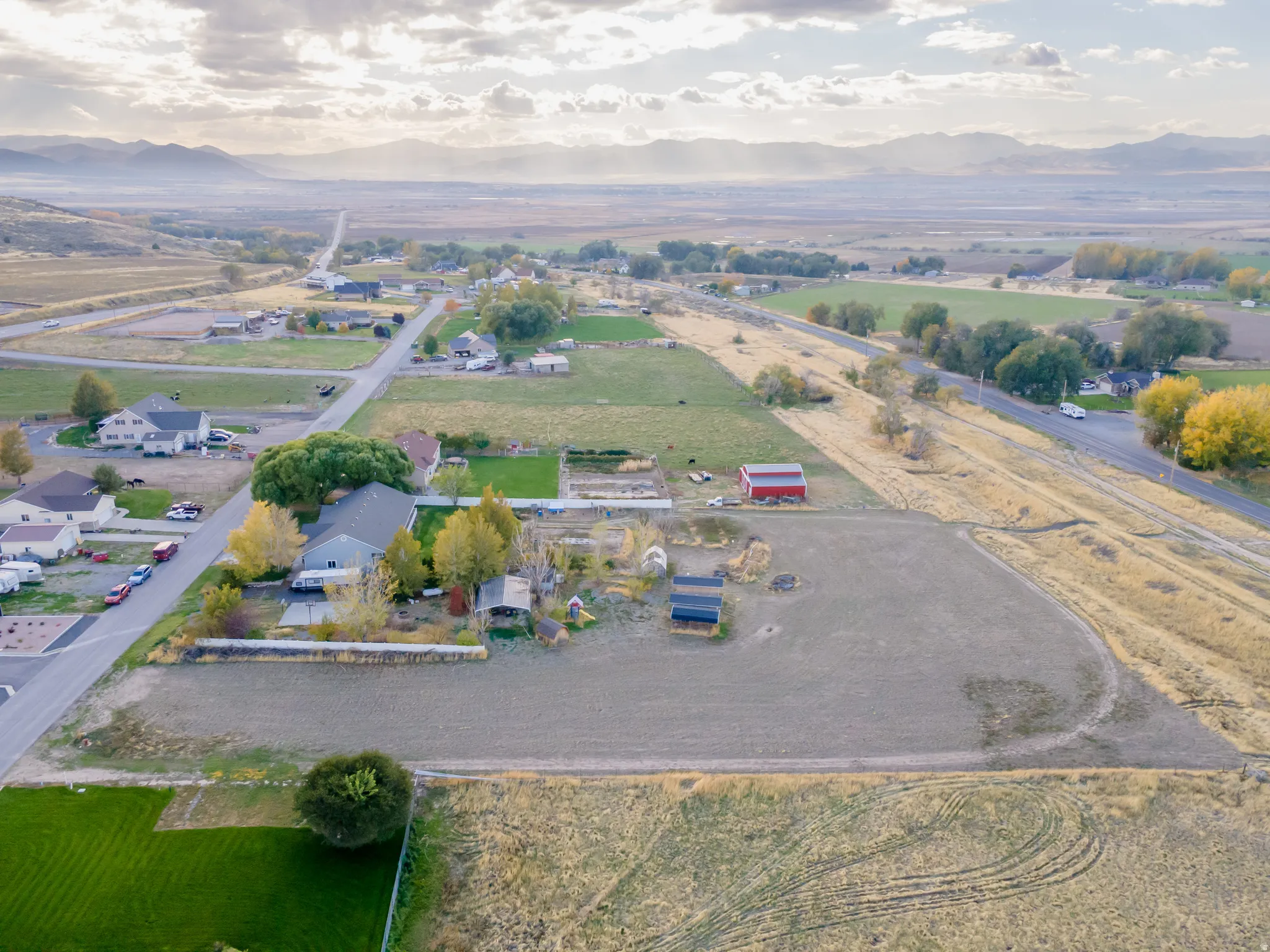 View of rural area with mountains