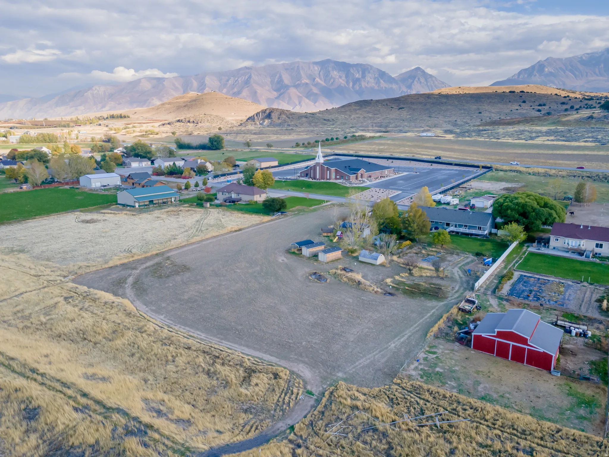 Aerial view of mountains